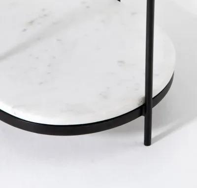 Felix Oval Nightstand in Hammered Grey