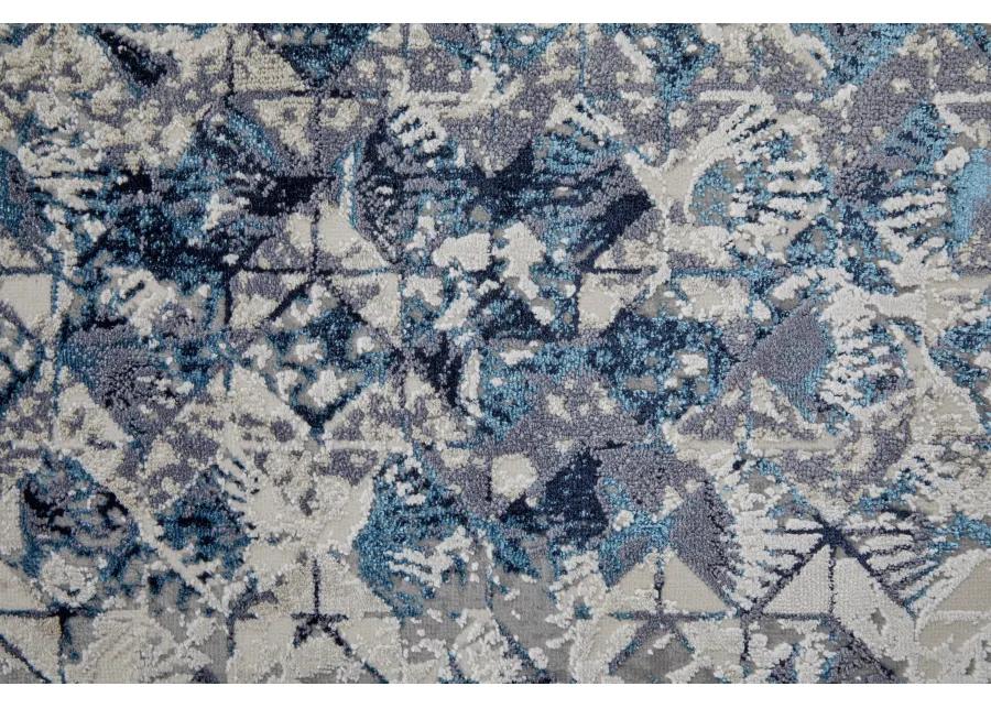 Indio 39H0F Blue/Ivory/Gray 2'10" x 7'10" Rug