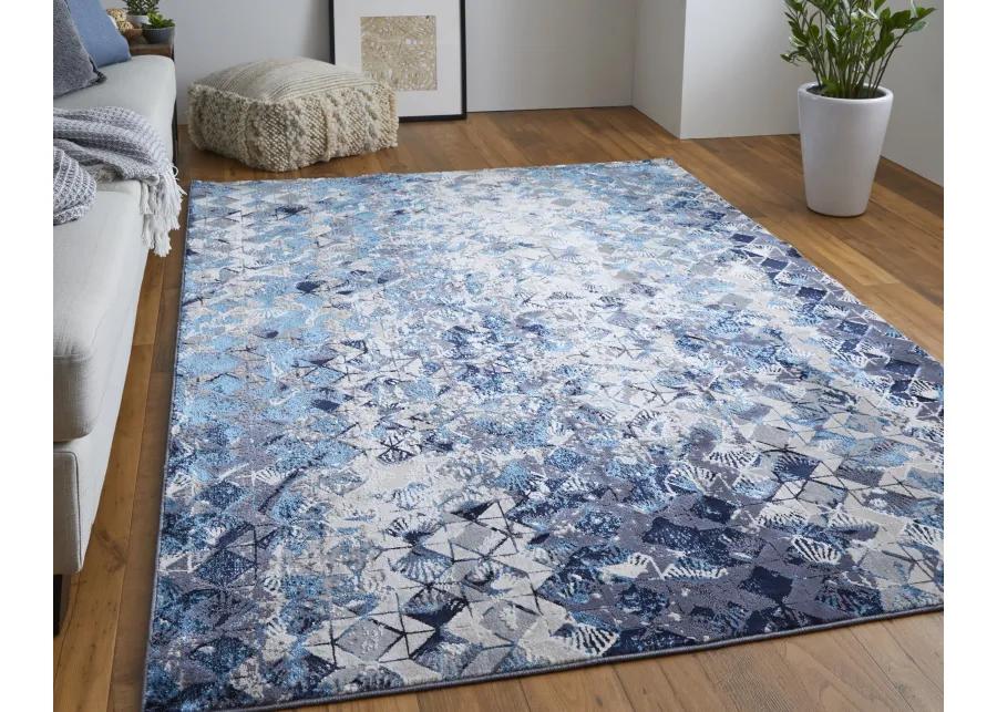 Indio 39H0F Blue/Ivory/Gray 2'10" x 7'10" Rug