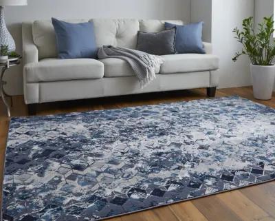 Indio 39H0F Blue/Ivory/Gray 2'10" x 7'10" Rug