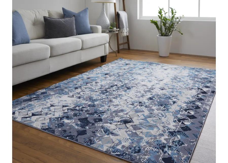 Indio 39H0F Blue/Ivory/Gray 2'10" x 7'10" Rug