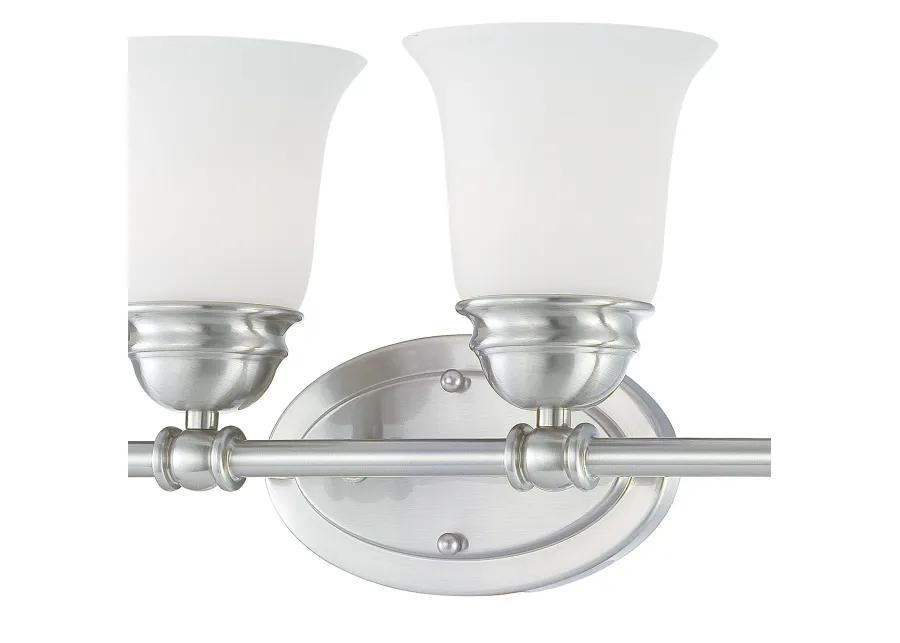 Bella 24.5'' Wide 4-Light Nickel Vanity Light