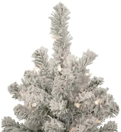 2' Pre-Lit Flocked Madison Pine Artificial Christmas Tree  Clear Lights