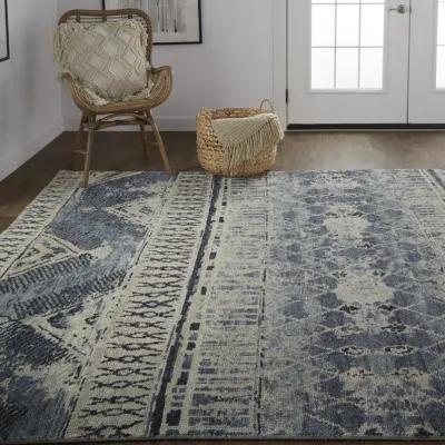 Palomar 6572F Blue/Gray/Ivory 2'6" x 8' Rug