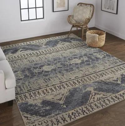 Palomar 6572F Blue/Gray/Ivory 2'6" x 8' Rug