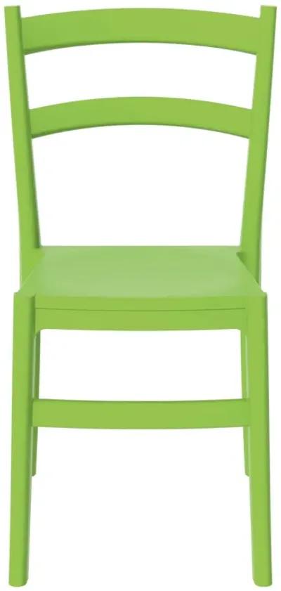 33.5" Green Solid Patio Dining Armless Chair