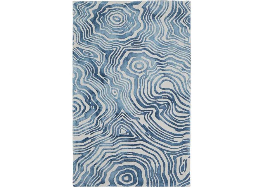 Lorrain 8920F Blue/Ivory 5' x 8' Rug