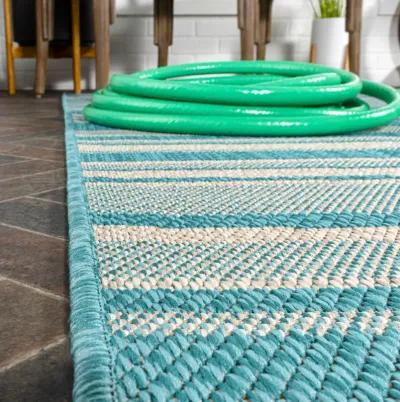 Castara Wavy Stripe Modern Indoor/Outdoor Area Rug