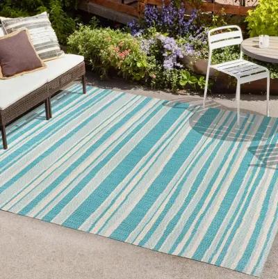 Castara Wavy Stripe Modern Indoor/Outdoor Area Rug