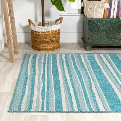 Castara Wavy Stripe Modern Indoor/Outdoor Area Rug