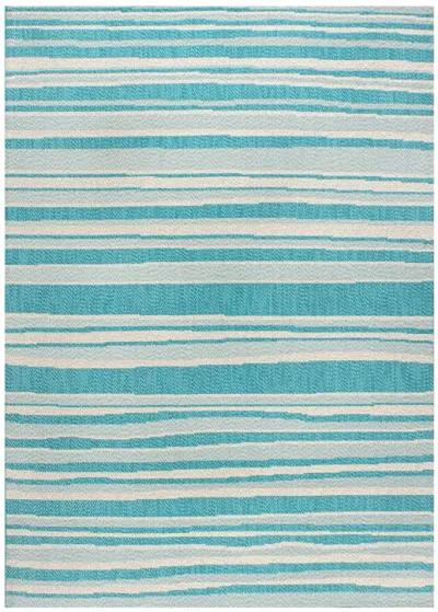 Castara Wavy Stripe Modern Indoor/Outdoor Area Rug