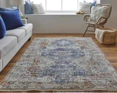 Kaia 39HWF Ivory/Orange/Blue 7'10" x 9'6" Rug