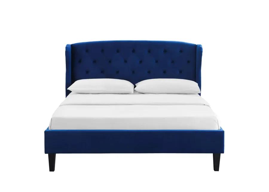 Modway - Penelope Tufted Wingback Queen Performance Velvet Platform Bed