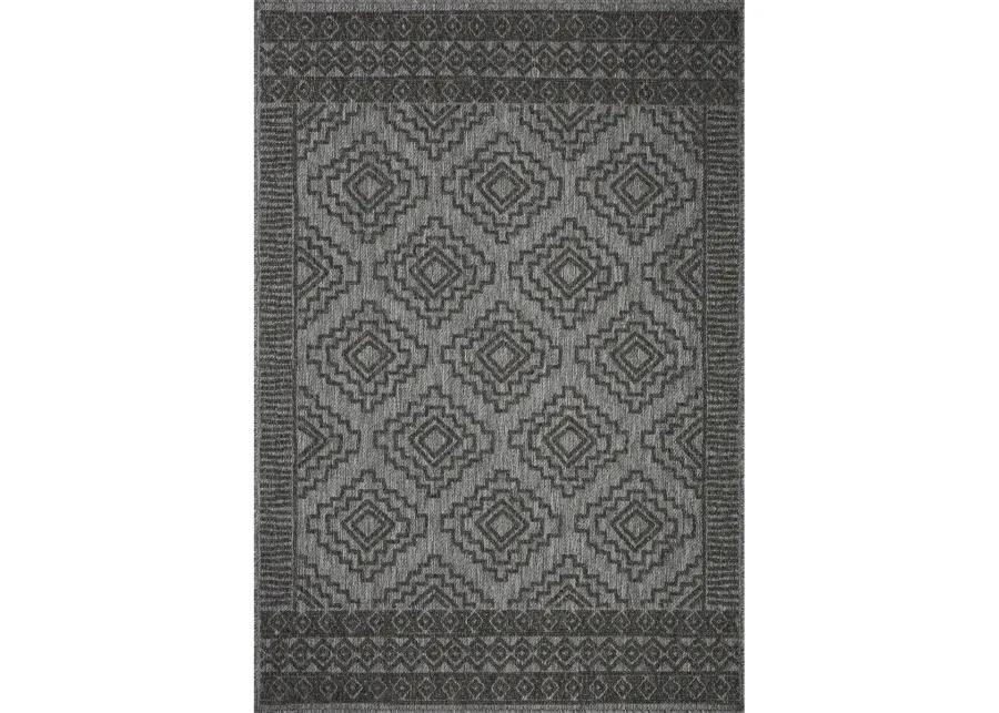 Rainier RAI06 Grey/Charcoal 5'3" x 7'7" Rug