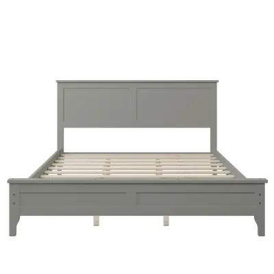 Modern Solid Wood Queen Platform Bed