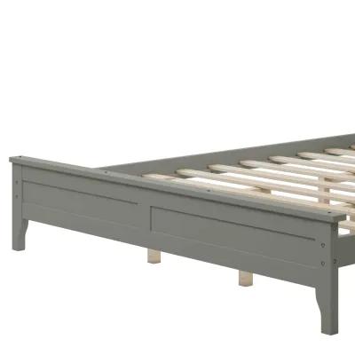 Modern Solid Wood Queen Platform Bed