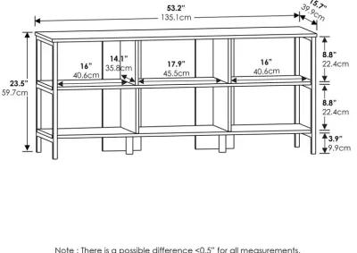 Furinno Camnus Modern Living TV Stand for TVs up to 60 Inch, Americano/Black