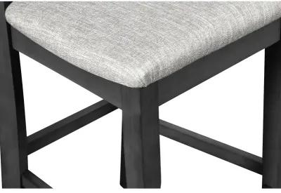 New Classic Furniture Gia Gray Wood Counter Chair with Fabric Seat (Set of 4)