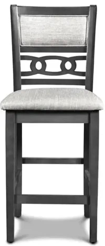 New Classic Furniture Gia Gray Wood Counter Chair with Fabric Seat (Set of 4)