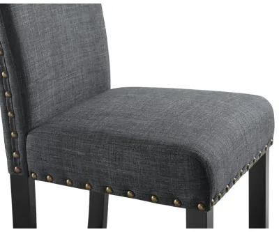 New Classic Furniture Gia Gray Wood Counter Chair with Fabric Seat (Set of 4)