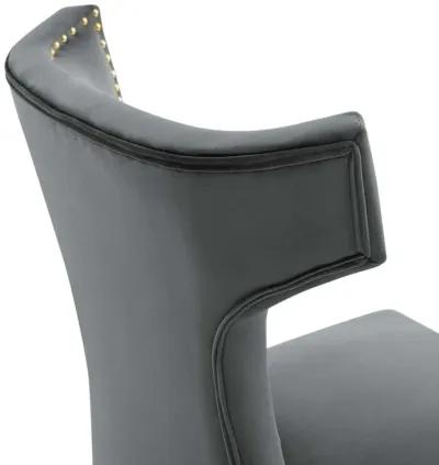 Curve Performance Velvet Dining Chairs - Set of 2