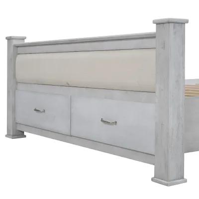 Merax Platform Bed with Upholstered Headboard