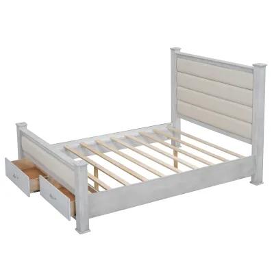 Merax Platform Bed with Upholstered Headboard