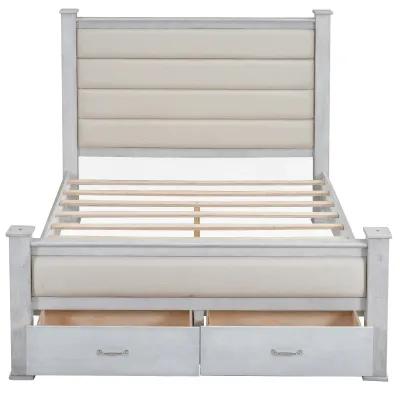 Merax Platform Bed with Upholstered Headboard