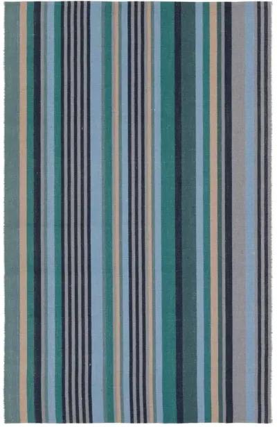 Mazarro Sergio Blue 3' x 8' Runner Rug