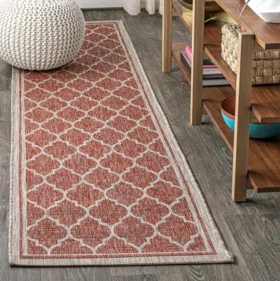 Trebol Moroccan Trellis Textured Weave Indoor/Outdoor Area Rug