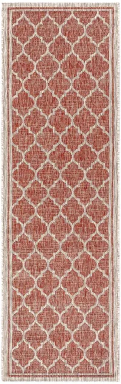 Trebol Moroccan Trellis Textured Weave Indoor/Outdoor Area Rug