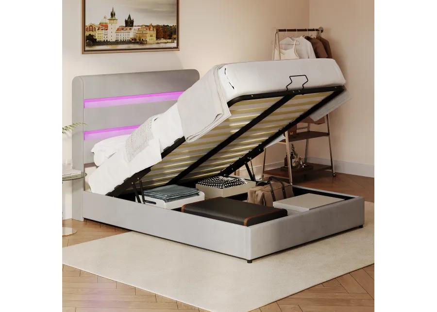 Merax Lift Up Storage Bed with Headboard