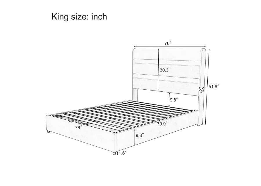 Merax Lift Up Storage Bed with Headboard