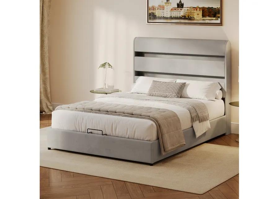 Merax Lift Up Storage Bed with Headboard