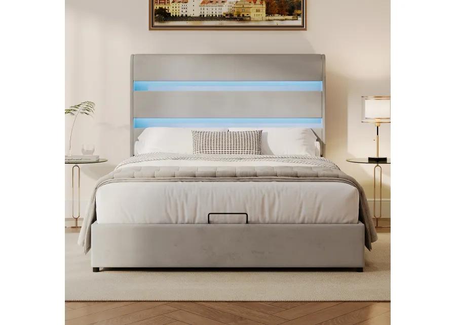 Merax Lift Up Storage Bed with Headboard