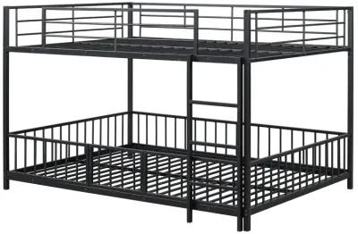 Merax Metal Bunk Bed with Slide and Guardrails