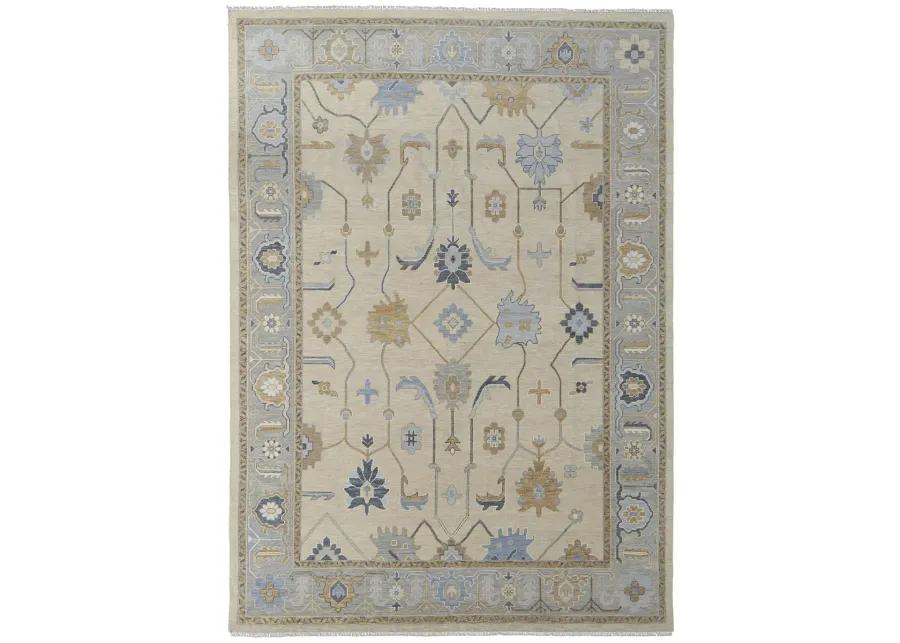 Karina 69G6F 5'6" x 8'6" Ivory/Blue/Tan Rug