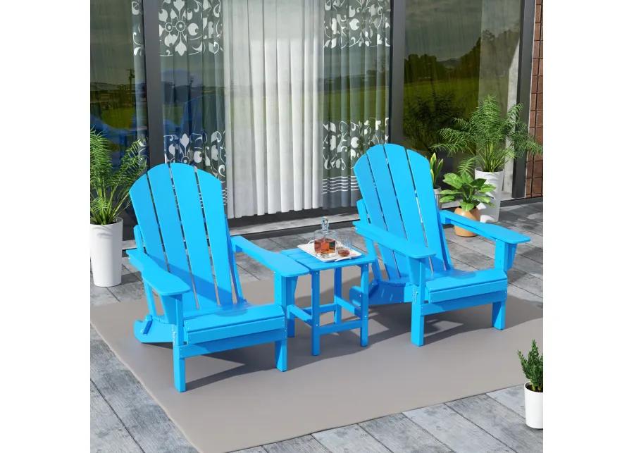 WestinTrends 3-Piece Outdoor Patio Adirondack Chairs with Side Table Set