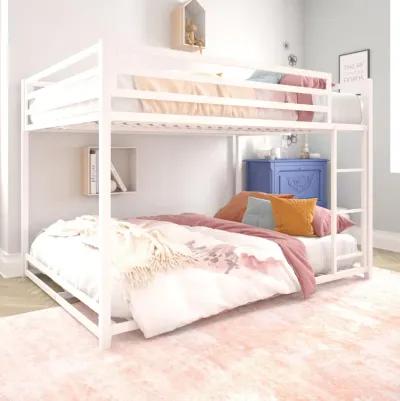 DHP Miles Metal Full Over Full Bunk Bed, White