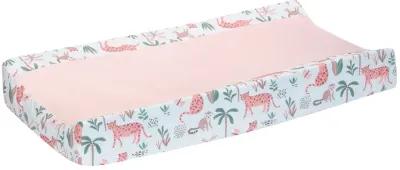 Lambs & Ivy Enchanted Safari Animals Pink/White Jungle Changing Pad Cover