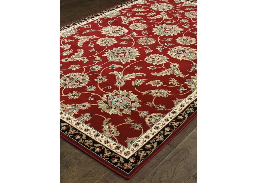 Kashan 6'7" x 9'6" Red Rug