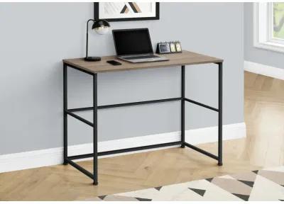 Monarch Specialties I 7777 Computer Desk, Home Office, Laptop, Left, Right Set-up, Storage Drawers, 40"L, Work, Metal, Laminate, Brown, Black, Contemporary, Modern