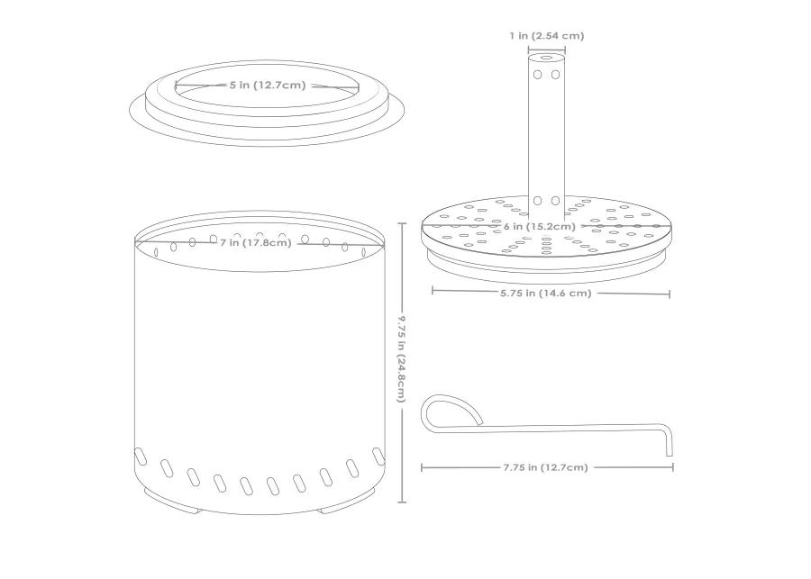 Triple Burn Stainless Steel Smokeless Fire Pit