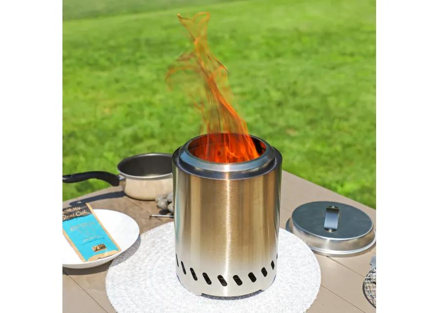 Triple Burn Stainless Steel Smokeless Fire Pit