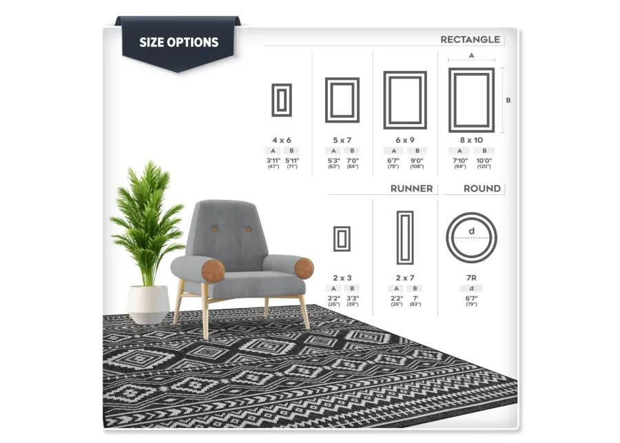 Waikiki Bordered Indoor/Outdoor Area Rug