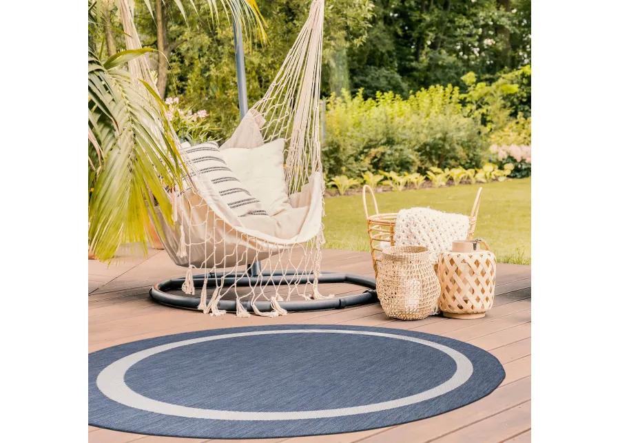 Waikiki Bordered Indoor/Outdoor Area Rug