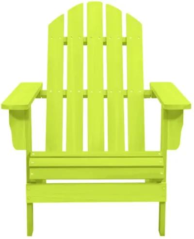 vidaXL Adirondack Chair in Solid Fir Wood - Comfy Ergonomic Design, Sturdy Structure, Ideal for Garden or Patio Use, Easy to Maintain, Stylish Green