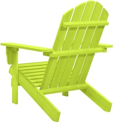 vidaXL Adirondack Chair in Solid Fir Wood - Comfy Ergonomic Design, Sturdy Structure, Ideal for Garden or Patio Use, Easy to Maintain, Stylish Green