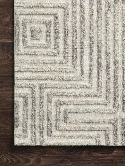 Ehren EHR02 Grey/Silver 7'9" x 9'9" Rug