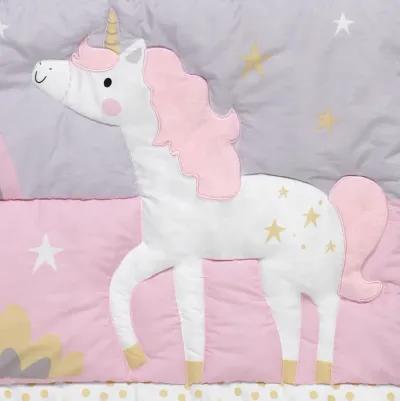 Bedtime Originals Rainbow Unicorn Pink/Purple 4-Piece Baby Crib Bedding Set